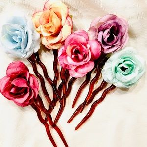 Hurry selling out❣️🌹Rose Top Hair Pins For Lighter set 🤗🙃🤗